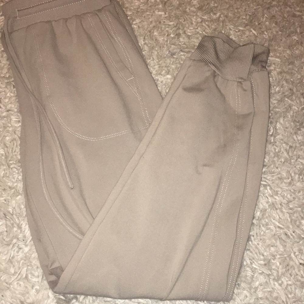 Jogger dress pants tan/gray